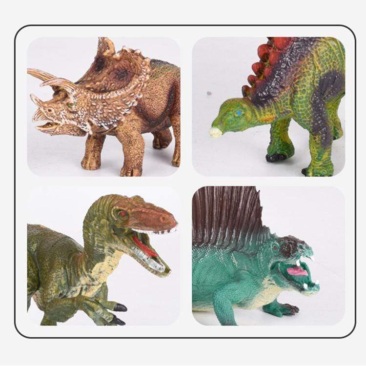 Educational Realistic Dinosaur Toys Figures Activity Play Mat Trees & Container Playset