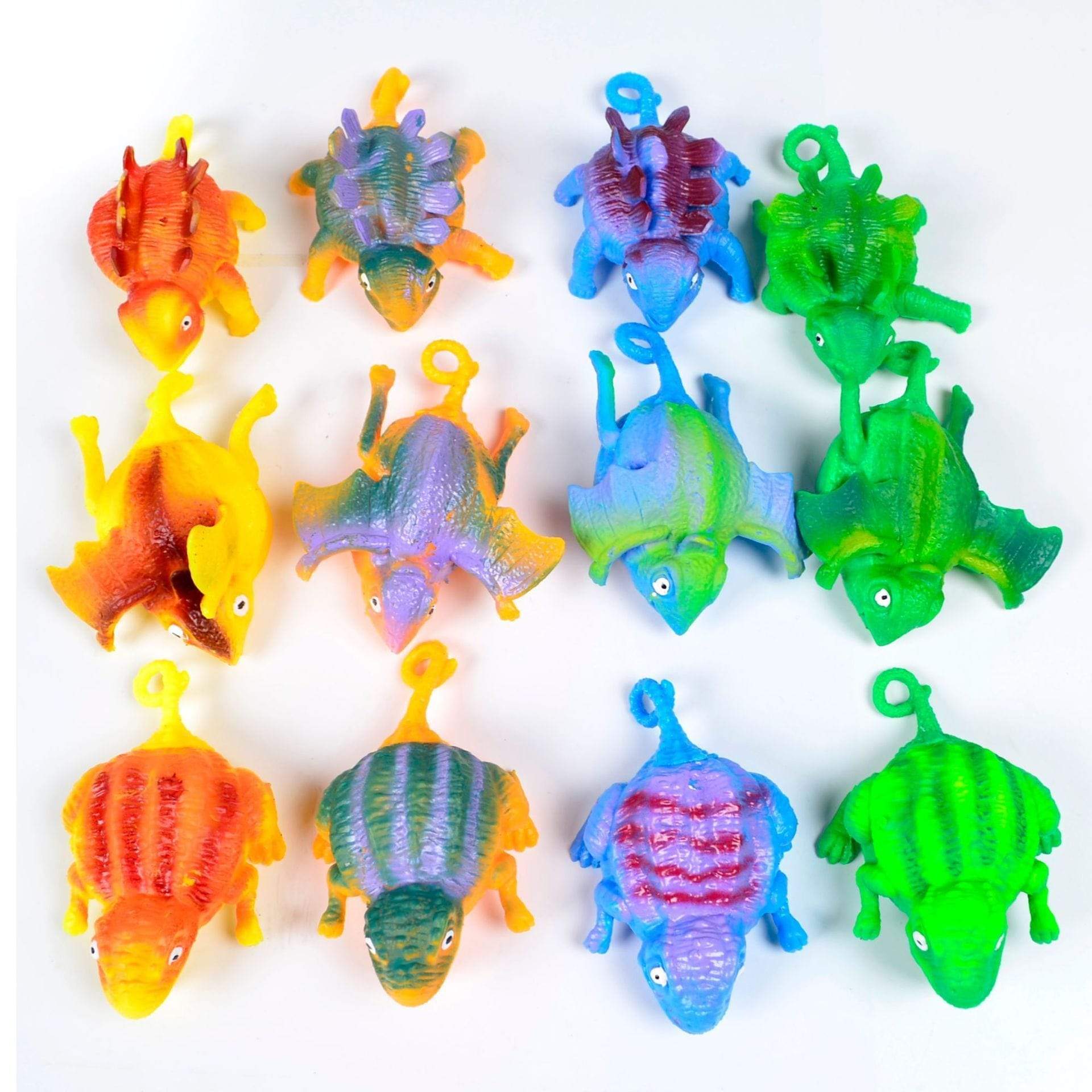 Inflatable Blowing Dinosaur Balloons Stress Relief Vent Toy for Kids 12 pcs/ set(random color)