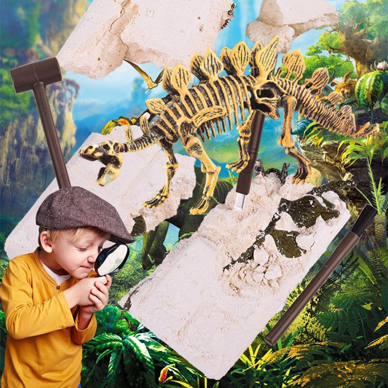 Large Dinosaur Skeleton Excavation Dig Up DIY Take Apart Dino Realistic Fossil Model Kit Toys