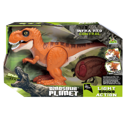 Remote Control Dinosaur T Rex Toys Realistic Walking Good Dinosaur Toys Light Sound Spray Action Figure Remote Control Orange 12 inch(Without Spray)
