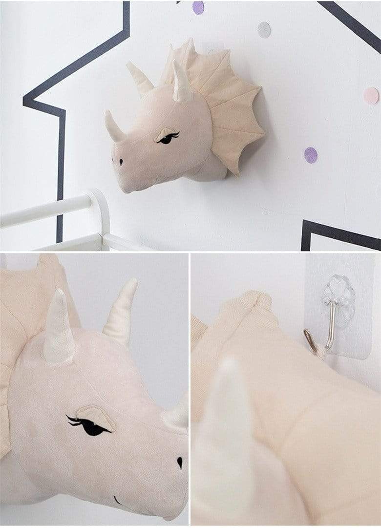 Wall Mounted Dinosaur Head Home Decor Kids Bedroom Wall Decor