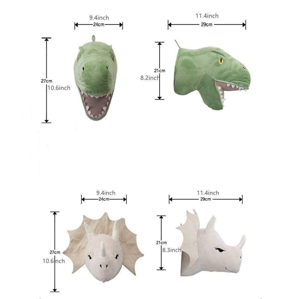 Wall Mounted Dinosaur Head Home Decor Kids Bedroom Wall Decor