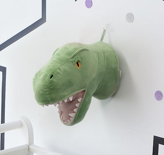 Wall Mounted Dinosaur Head Home Decor Kids Bedroom Wall Decor Green T Rex