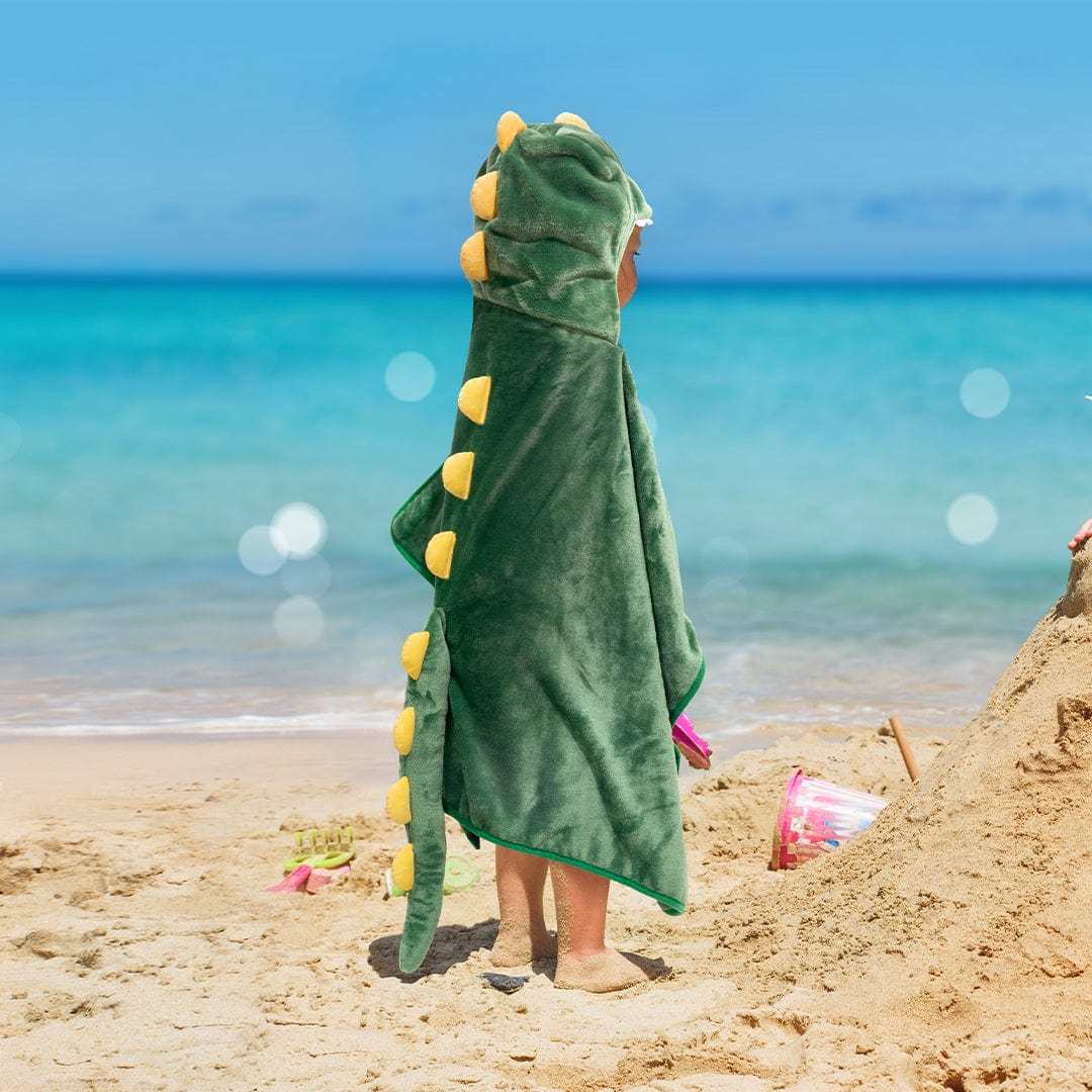 Name Personalized Dinosaur Ultra Plush Hoodie Blanket Cosplay Cloak for Kids 37 Inch
