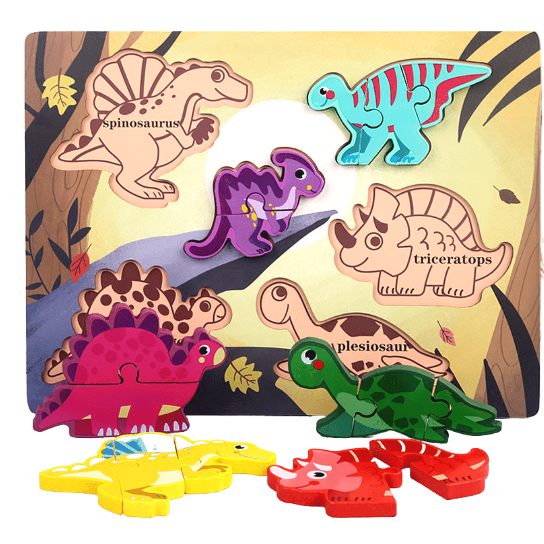 Dinosaur Chunky Puzzle and Stacking Game - 26 Pieces