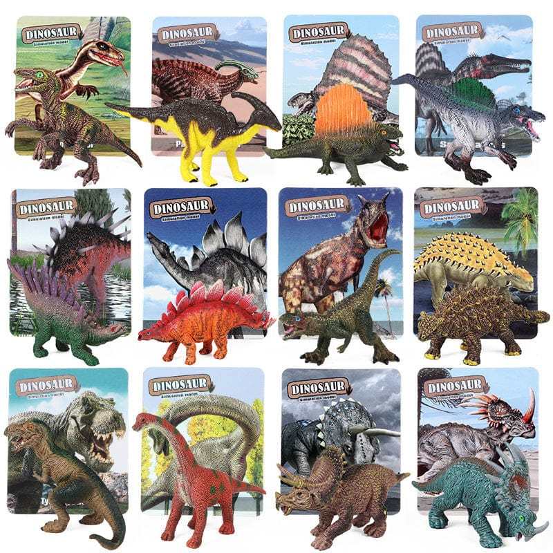 Dinosaur Flash Cards and Figures Set Children Educational Learning Toy 1 Set