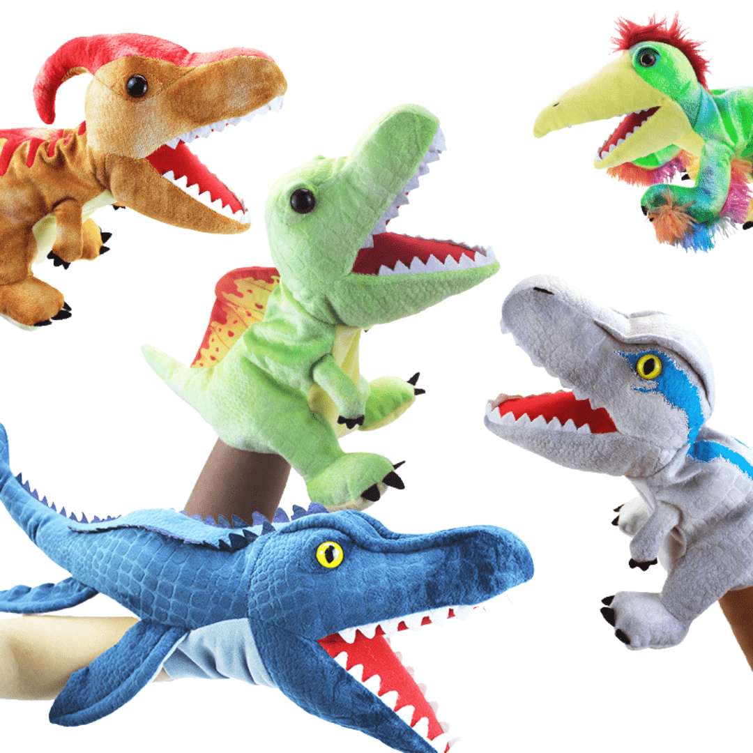 Name Personalized Adorable Plush Dinosaur Hand Puppet Interactive Cosplay Role Play Game Toy