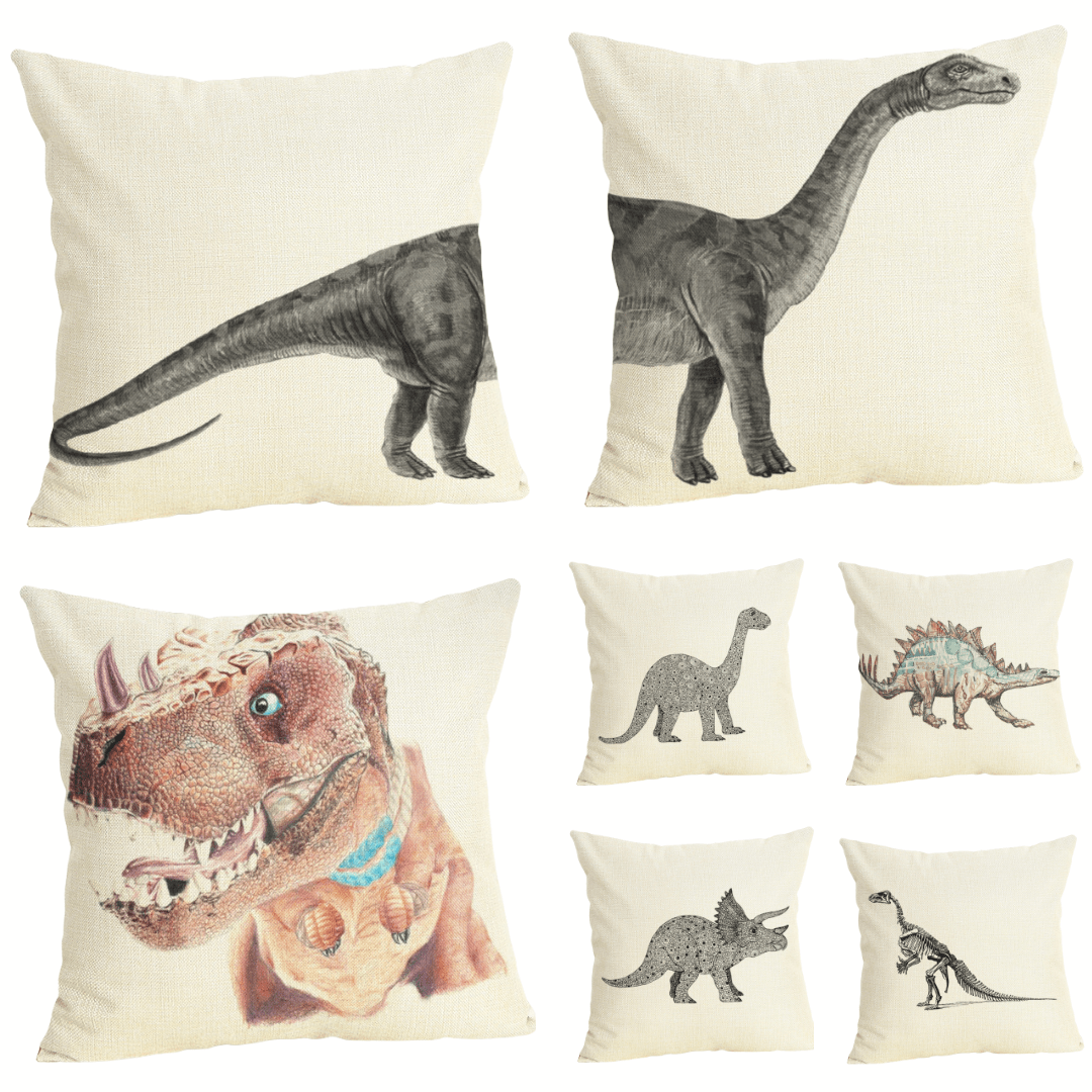 18 Inch Square Dinosaur Pillow Case Trex Throw Pillow Cover