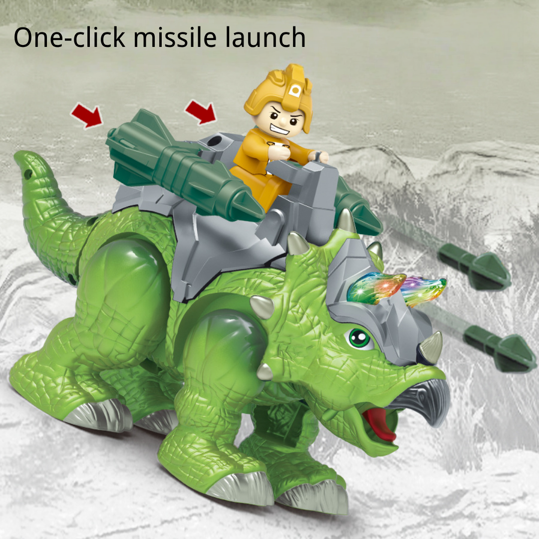 Electric Walking Triceratops with Spray, Light and Sound