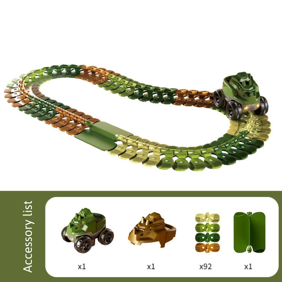 Dinosaur Anti-gravity Rail Track Toy SDIY Electric Flipping Stunt Car