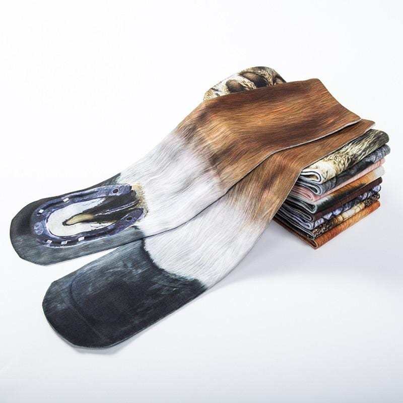 3D Printing Funny Animal Foot Hoof Paws Elastic Long Socks
