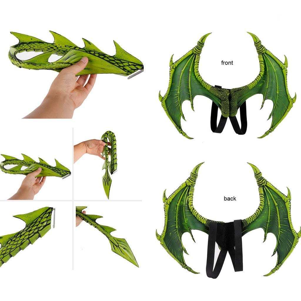 Dinosaur Halloween Costume with Mask Wing Tail Cosplay T Rex Performance Props