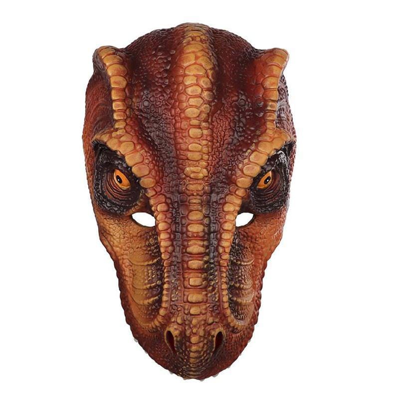 3D Dinosaur Mask Carnival Halloween Party Costume Props Decoration Orange