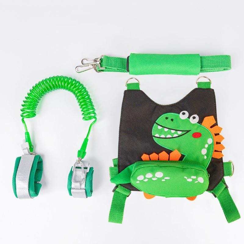 3 in 1 Toddler Harness Leash Dinosaur Anti Lost Walking Assistant Wristband Strap Belt 3 in 1 Black