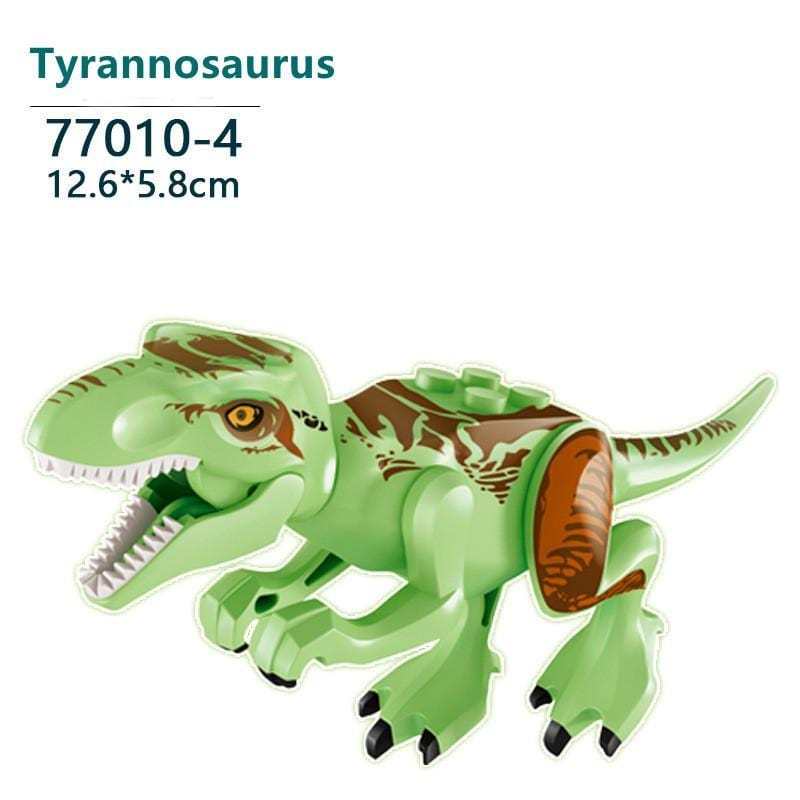 5" Luminous Dinosaur Jurassic Theme Building Blocks DIY Action Figures Play Set Tyrannosaurus