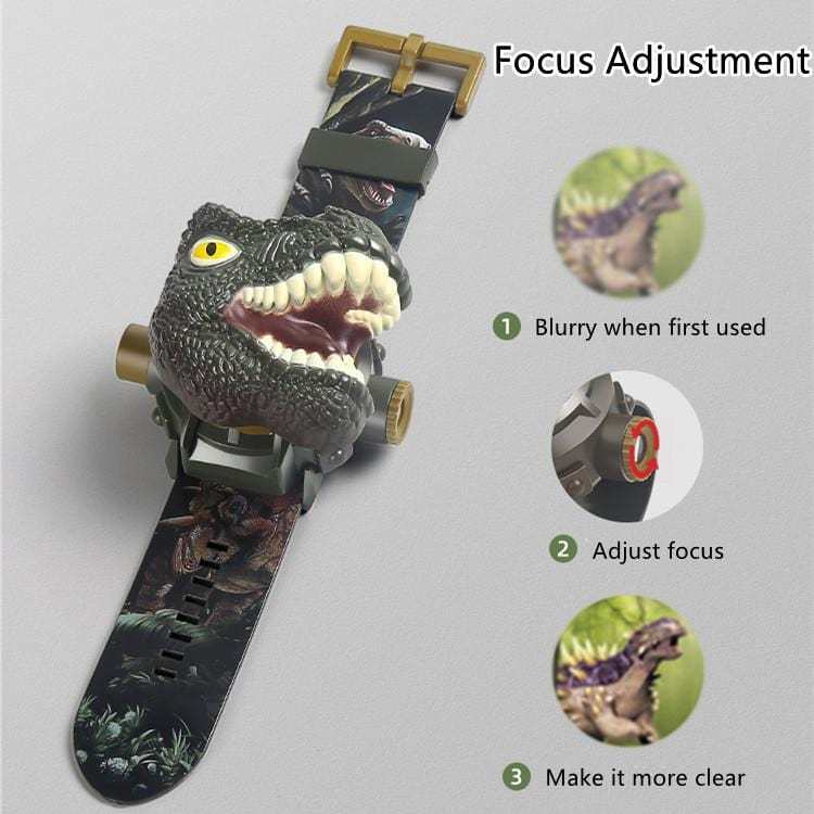 Dinosaur Flip Top Watch with Slide Projector 24 Species Pattern Educational Learning Toy