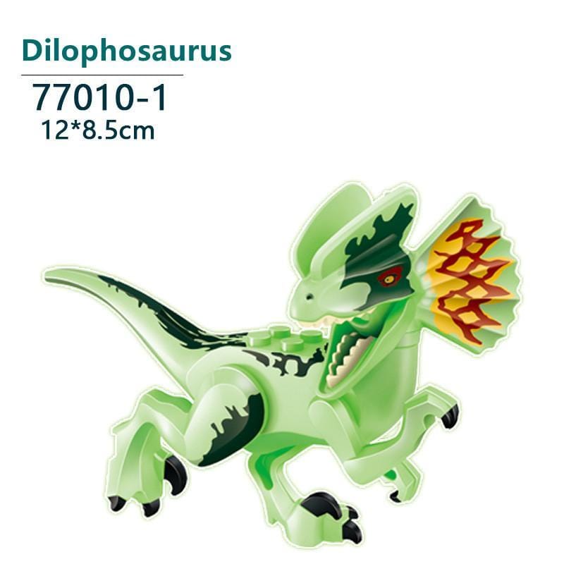 5" Luminous Dinosaur Jurassic Theme Building Blocks DIY Action Figures Play Set 77010-1