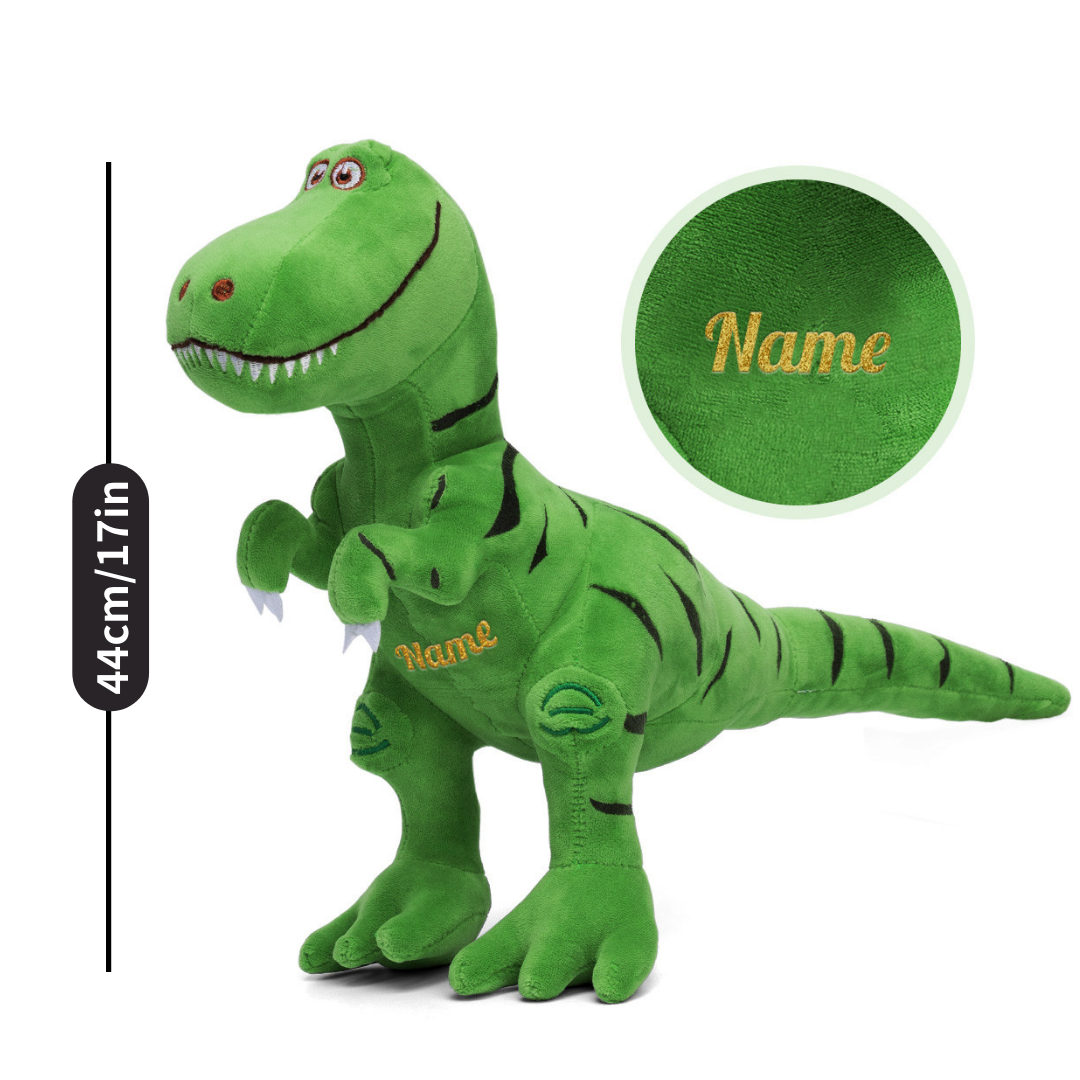 Name Personalized Dinosaur Stuffed Animal Cute T Rex Plush Toy for Boys Girls Birthday Gifts