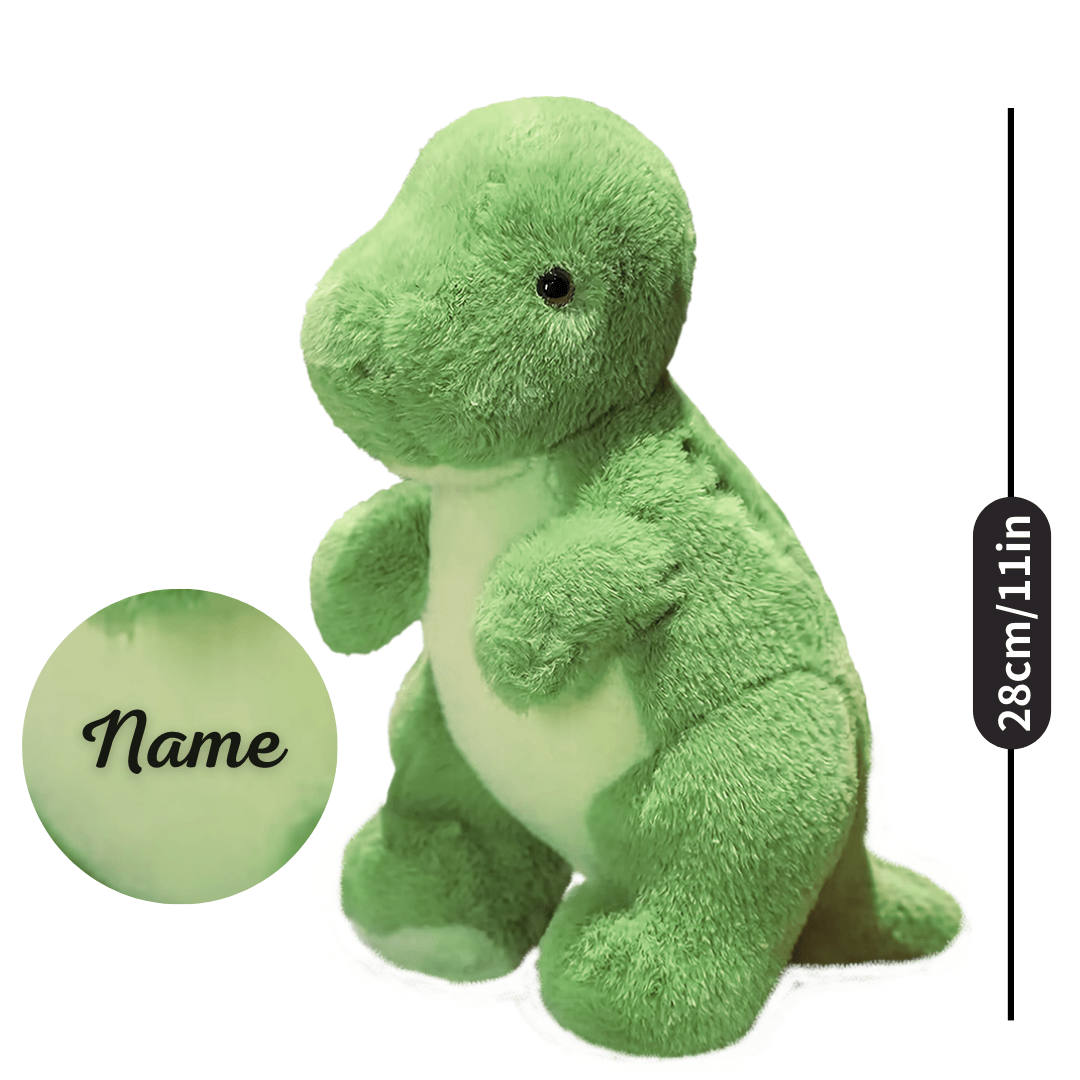 Dinosaur Stuffed Animal with Embroidery Positive Word on Back Great Gift for Kids T Rex(Courage)