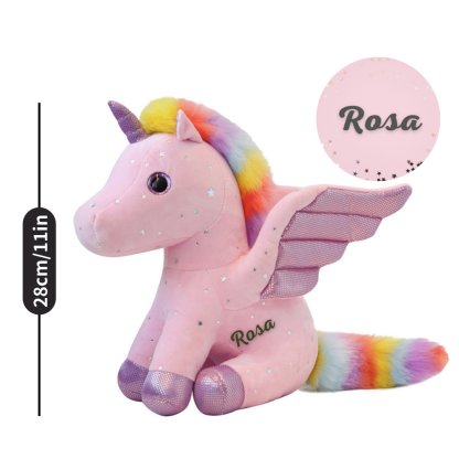 Name Personalized Dinosaur Stuffed Animal Cute T Rex Plush Toy for Boys Girls Birthday Gifts Rainbow Unicorn