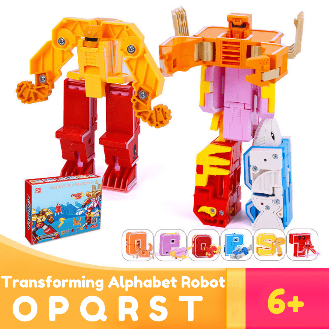Transform Animal Dinosaur Robots Alphabet Action Figures Preschool Educational Toys for Kids