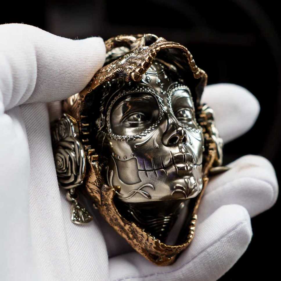 Handmade Metal Mechanical Skull Magnetic Decoration