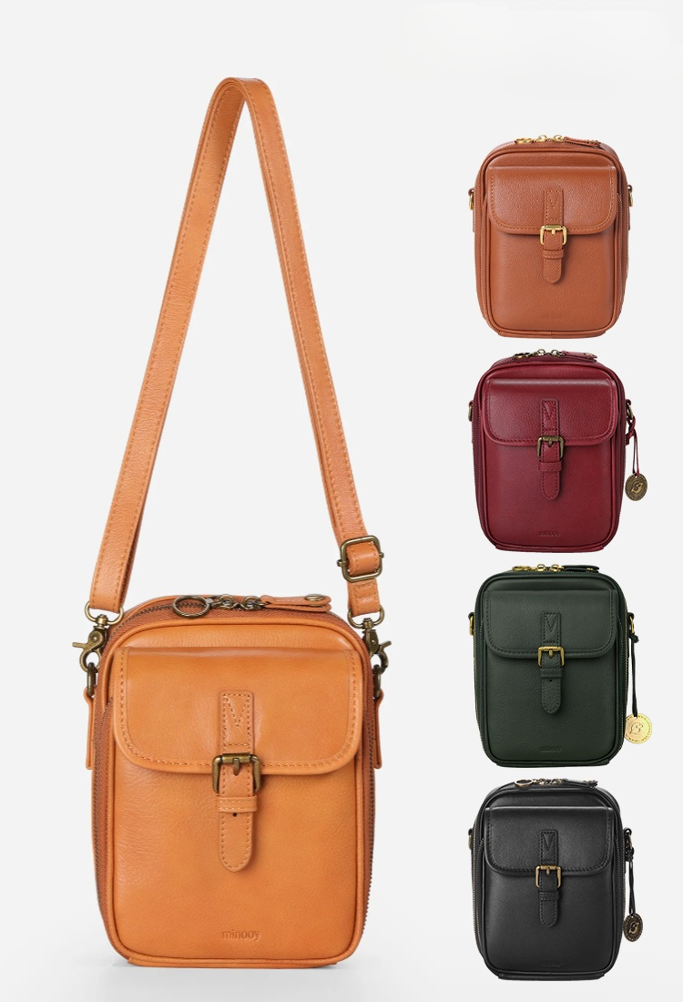 Vintage Double Layer Large Capacity Messenger Bag