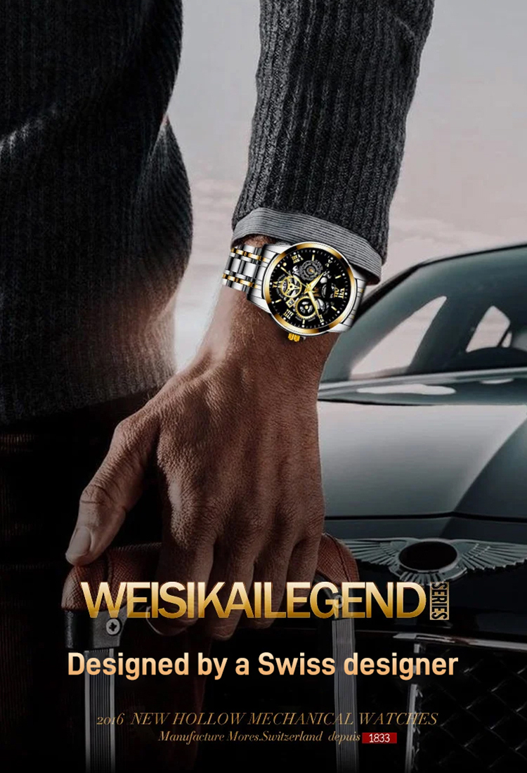 Hollow Automatic Movement Watch