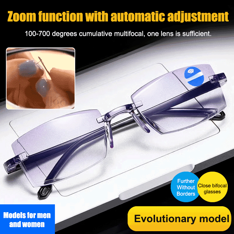 Smart High-Tech Anti-Radiation Zoom Reading Glasses--Allocation 1055551