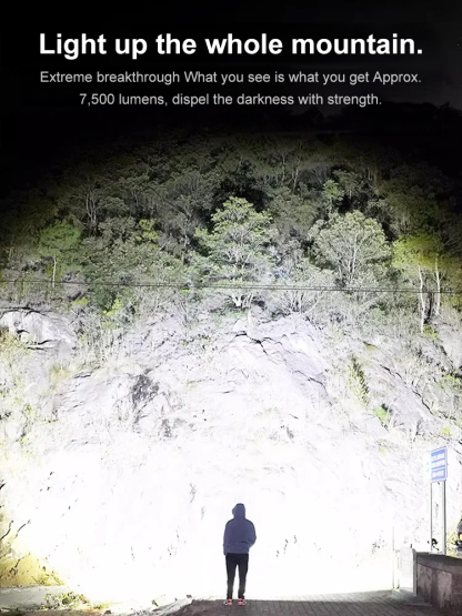 Strong light telescopic flashlight