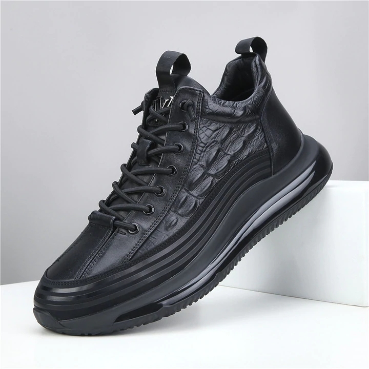 Italian luxury crocodile print sneakers