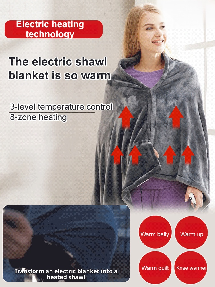 [One blanket for multiple uses] German multifunctional heating electric cloak shawl