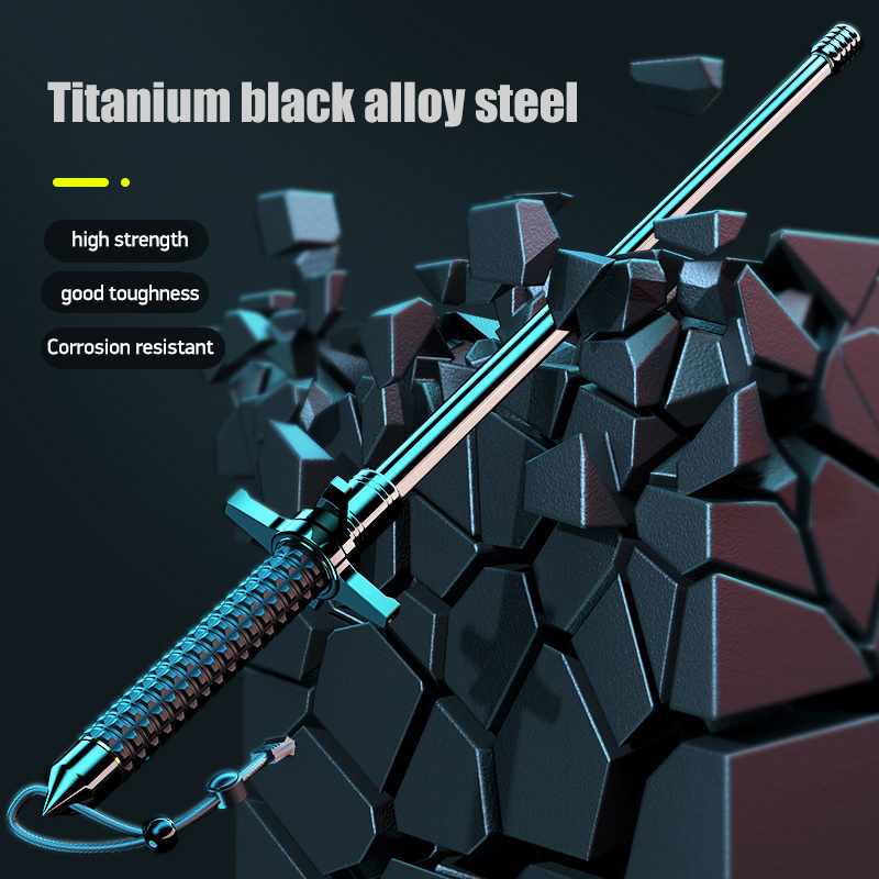 Knife block solid telescopic trekking pole