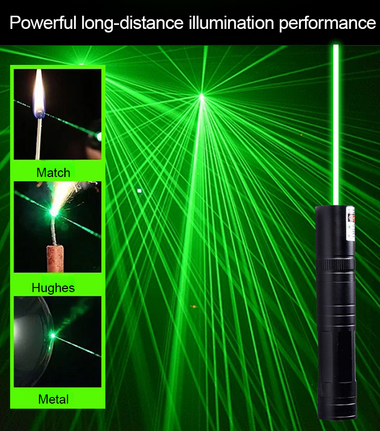Red and green single-point laser light