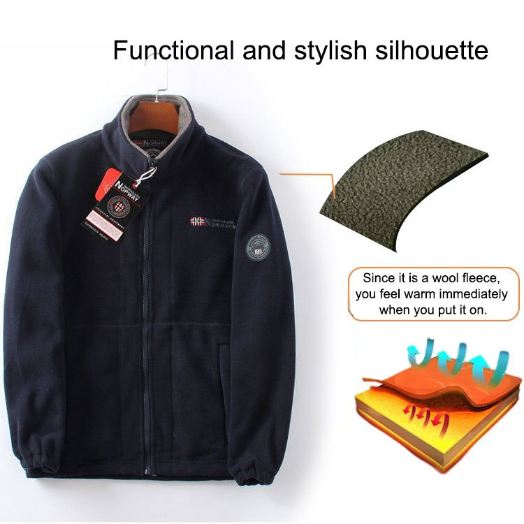 Single double sided fleece coat