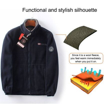 Single double sided fleece coat