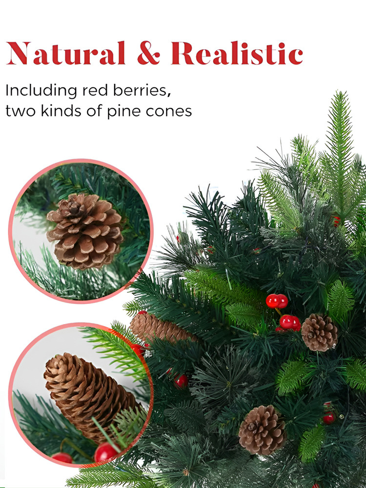 Mini artificial Christmas tree (weatherproof and shiny)