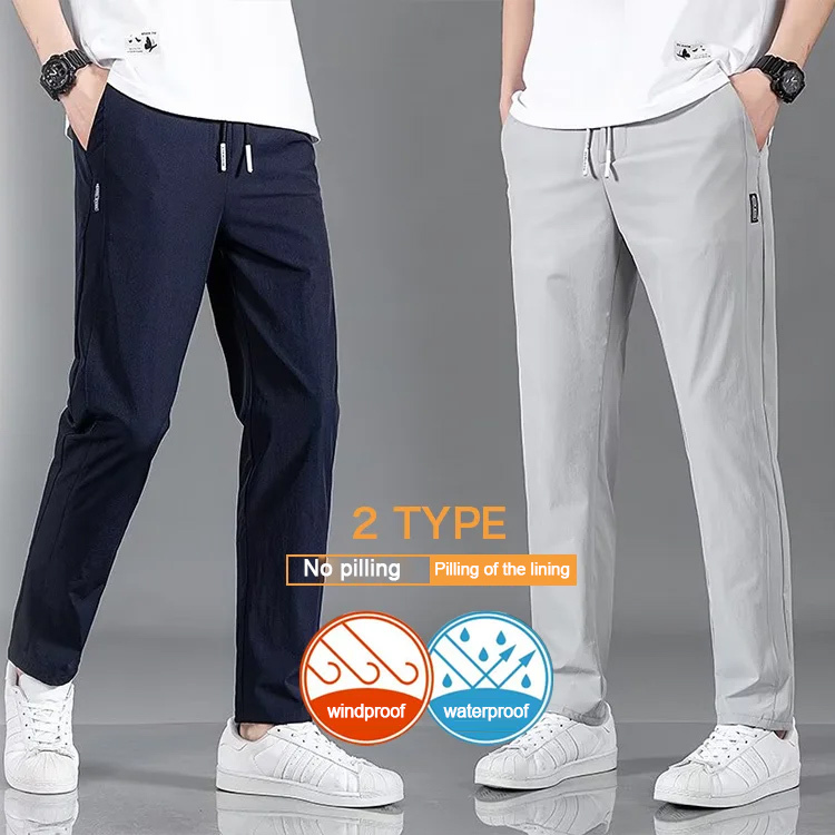 Casual trousers with elastic waistband