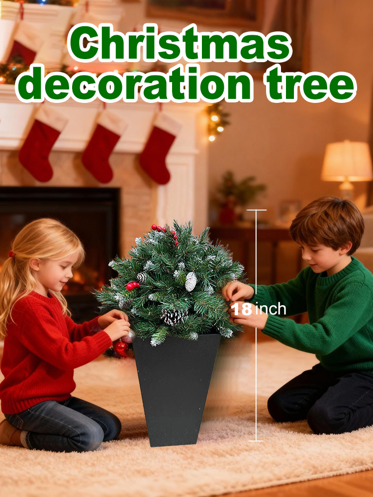 Mini artificial Christmas tree (weatherproof and shiny)
