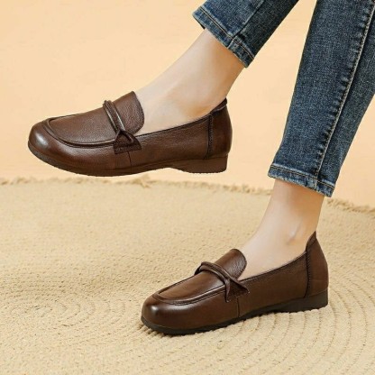 [Swollen Feet Customized] Calfskin Mom Shoes