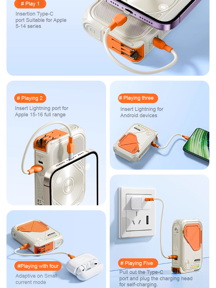 [3-in-1 Large Capacity] Magnetic Multi-Function Charger