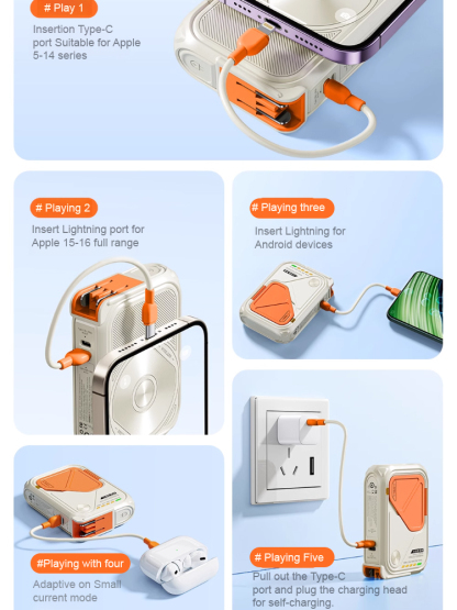 [3-in-1 Large Capacity] Magnetic Multi-Function Charger