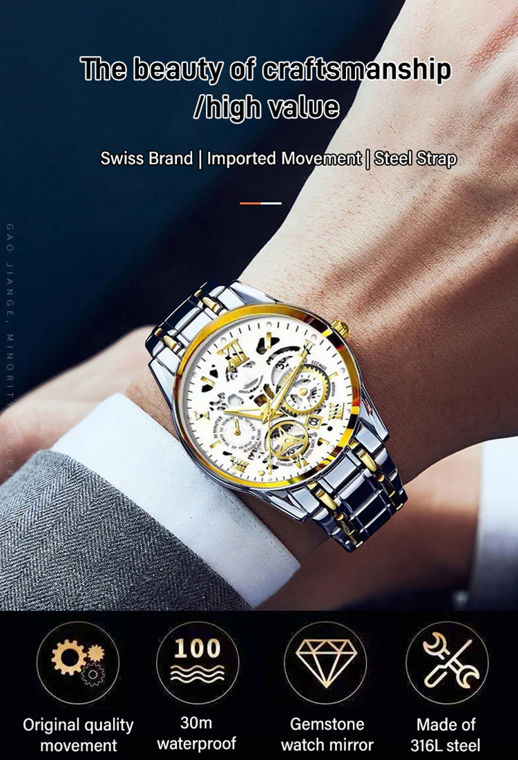 Hollow Automatic Movement Watch