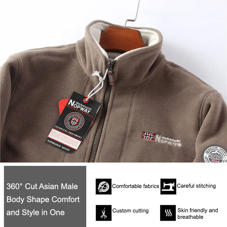 Single double sided fleece coat