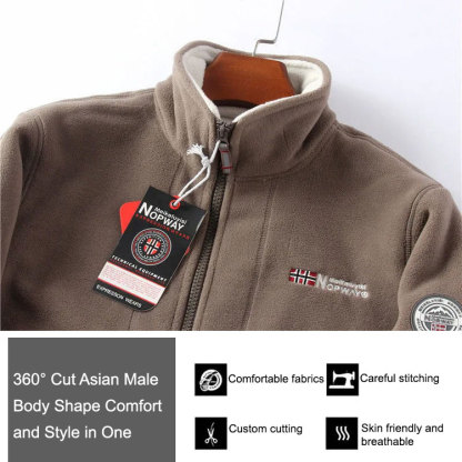 Single double sided fleece coat