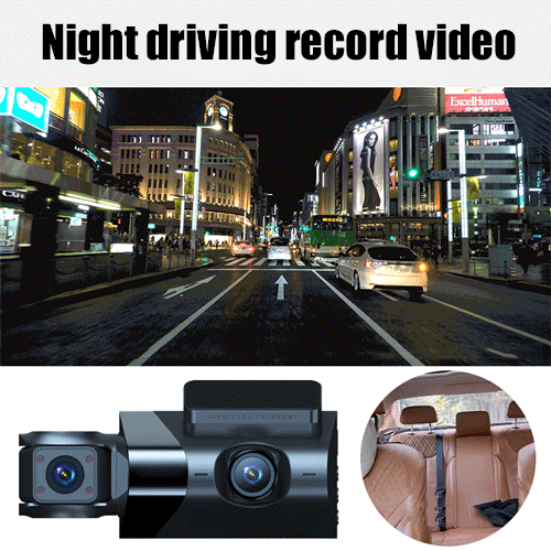 Three lens high-definition WiFi driving recorder