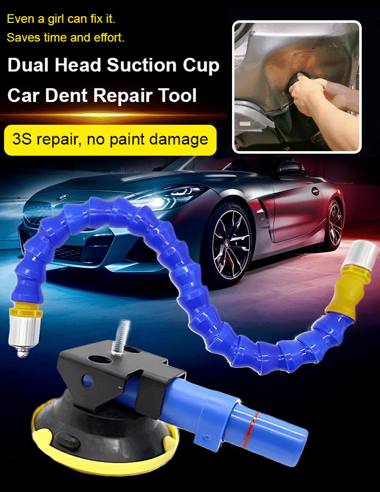 Dual head suction cup car dent repair tool