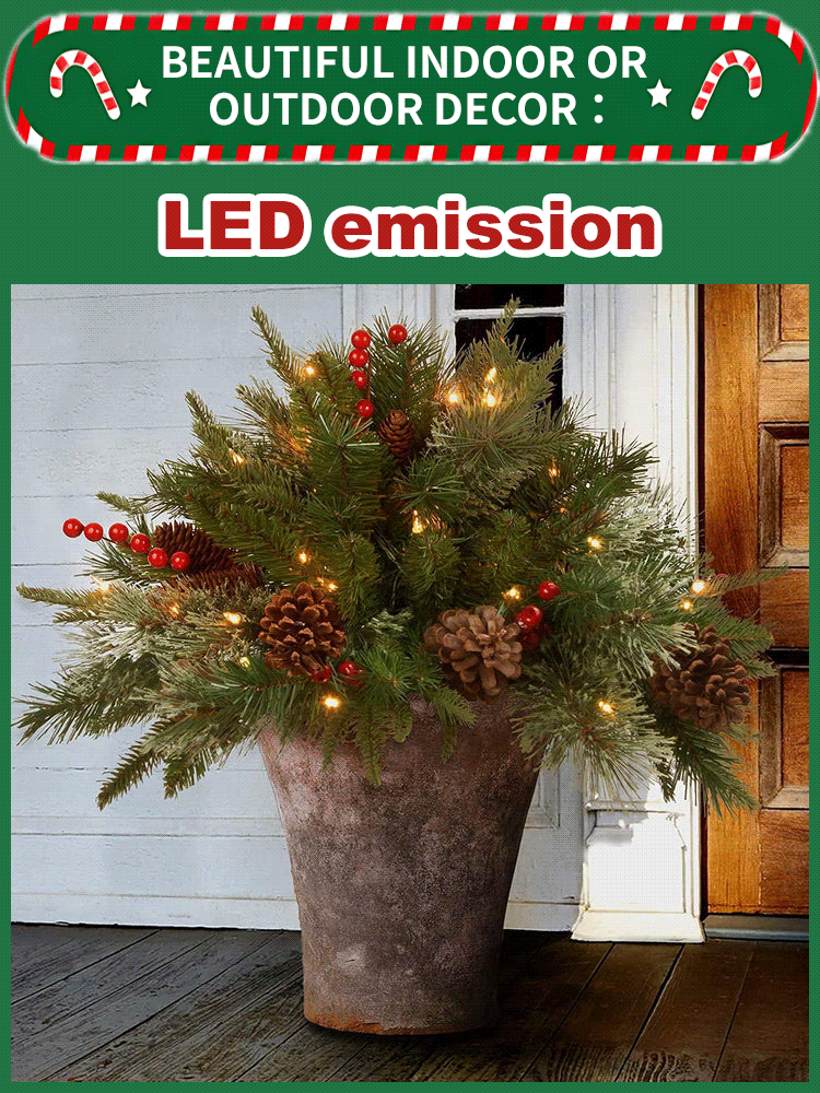 Mini artificial Christmas tree (weatherproof and shiny)