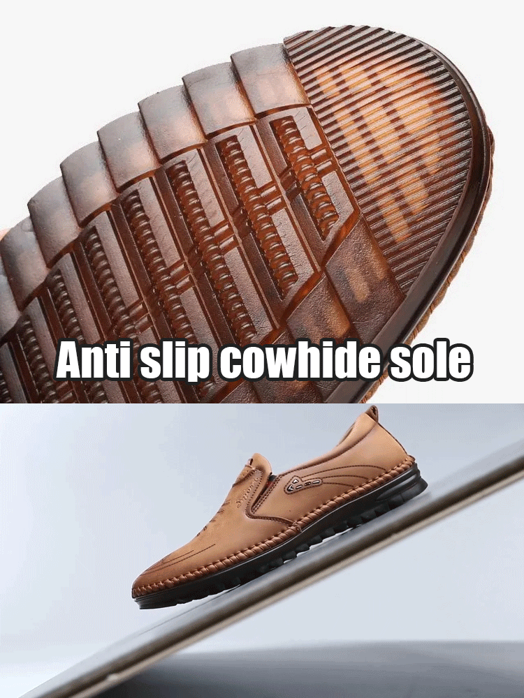 Leather casual shoes