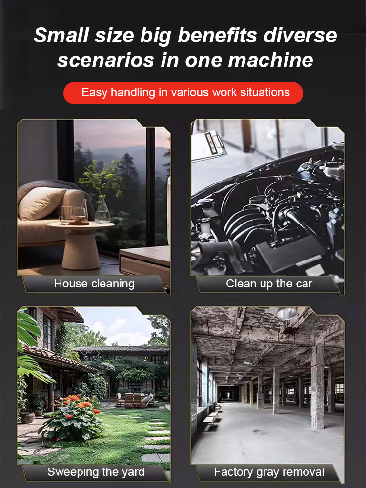 The most powerful hair dryer in history has finally arrived. With a super-high speed of 130,000 RPM, it can instantly blow away dust and fallen leaves from the yard, snow from the car, and small debris.